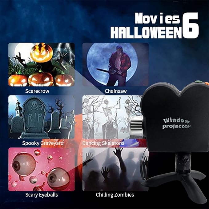 Insense© Halloween Christmas Projector 2.0 ( 12 Movies included )